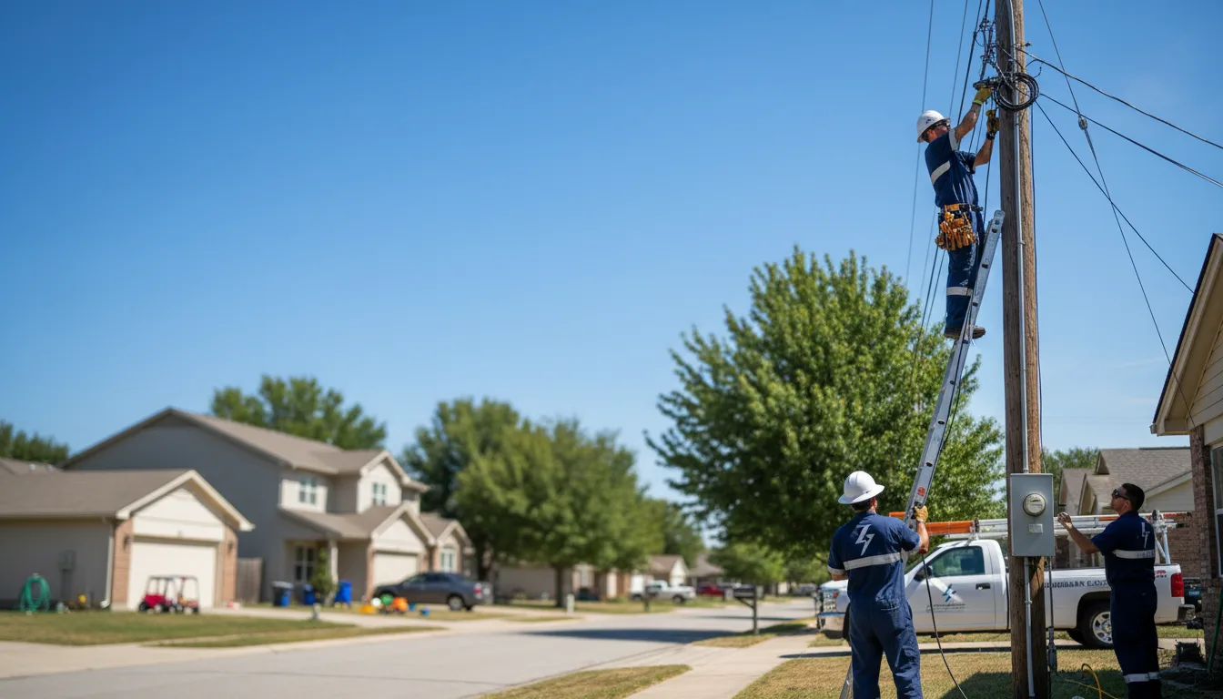 Residential electrician providing installation services in Alexander, AR